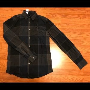 Gap Shirt Slim Fit Small Blue Black Gray New